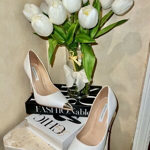 Saks Fifth Avenue White Heels